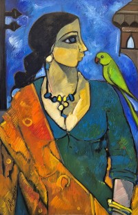 Abrar Ahmed, 14 x 22 Inch, Oil on Paper, Figurative Painting, AC-AA-518